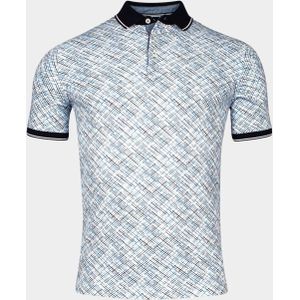 Baileys Polo korte mouw poloshirt pique allover print 415271/66