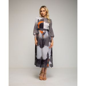 Jurken - Geplooide Midi-jurk - Met Bloemenprint