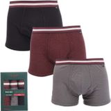 Ted Baker - Drie Pack - Boxershorts - Zwart/Grijs/Radicchio