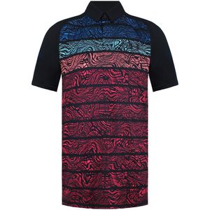 Under Armour - Iso-Chill - Poloshirt - Zwart/Paarse Psych Stripe