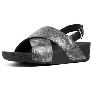 FitFlop Lulu™ cross back strap sandals shimmer print