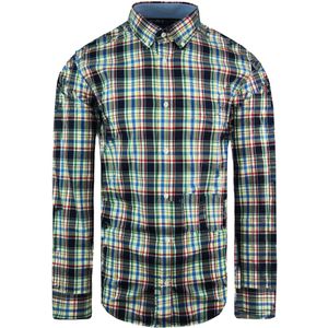 Eden Park - Geruit Overhemd - Veelkleurig - Heren Oxford Regular