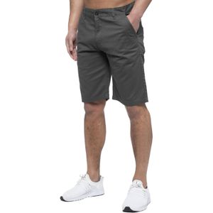 Enzo - Korte Broek - Grijs - Regular Fit - Heren Chino