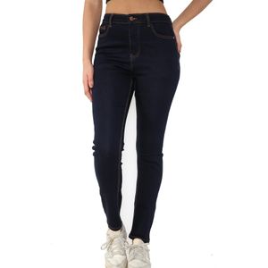 Dames - Magic Shaping High Waisted Skinny Fit Jeans - Indigo Blue