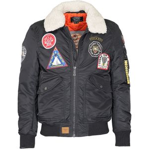 Top Gun - TG23003 - Bomberjack - Met Imitatiebontkraag