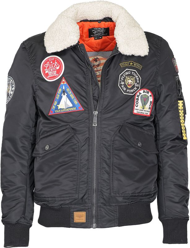 Top Gun - TG23003 - Bomberjack - Met Imitatiebontkraag