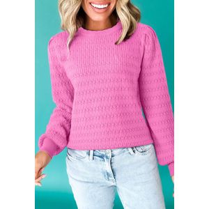 Gelaagde Gebreide Crew Neck Trui