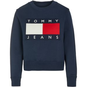 Tommy Hilfiger - Pullover Sweater - Blauw - Gebreid - Ronde Hals