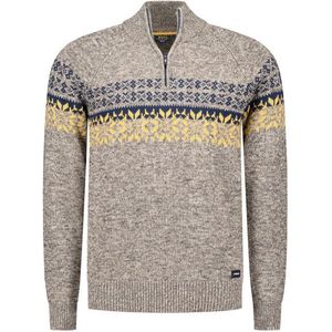 NZA - Ecru - Katoenen Half Zip Trui