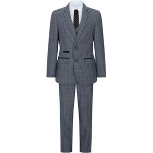 3-delig - Blauw - Tweed - Pak - Vintage Retro voor Jongens
