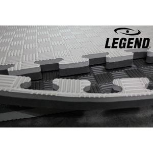 Legend Sports Legend puzzelmat sportvloer | 100 x 100 x 4 cm | grijs / zwart