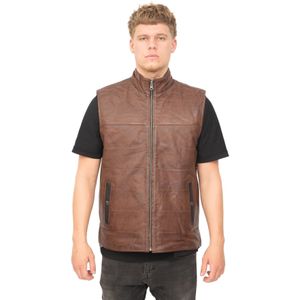 Omkeerbaar Gilet - Zwart en Bruin - Preston - Heren - Nappaleer