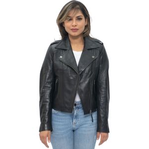 Dames - Bikerjack - Zwart - Tamale - Leren