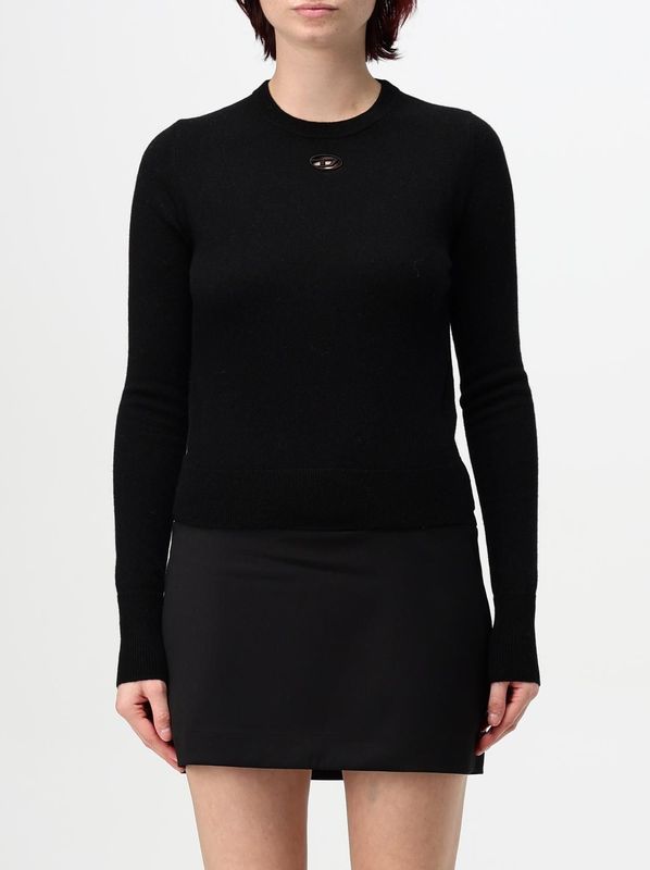 Diesel, Dames, Tops, Zwart, Maat: L Wol,