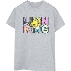 Li-cense Disney dames the lion king patroon logo boyfriend t-shirt