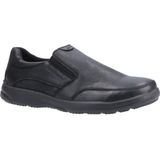 Hush Puppies - Aaron - Leren Loafers - Zwart