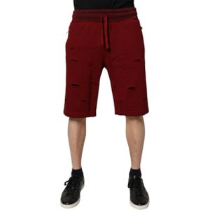Dolce & Gabbana - Bermuda Shorts - Maroon - 100% Katoen - Regular Fit