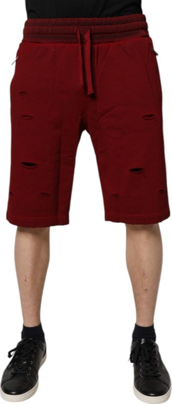Dolce & Gabbana - Bermuda Shorts - Maroon - 100% Katoen - Regular Fit