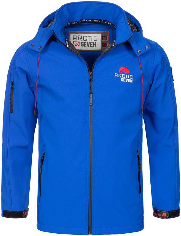 Arctic Seven - Softshell Jas - Blauw - Heren - Waterafstotend