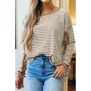 Gestreepte Lange Mouwen Top