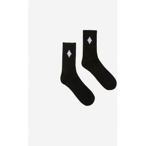 Marcelo Burlon Cross sideway short socks white