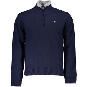 Gebreide Truien - Blauw - Half Zip Knitted Sweater