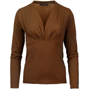 Chocola - Imitatiewikkeltop - Lange Mouwen - Duurzame Stretchjersey