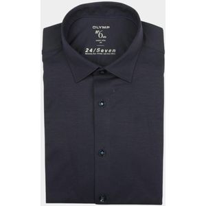 Olymp Business hemd lange mouw extraslimfit jersey shirt navy 250374/18