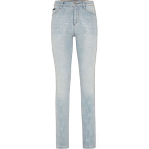 Denim - High Waist Jegging - Strass Monogram