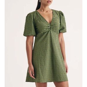 Nobody's Child - Liza Gingham - Mini-jurk - Groen
