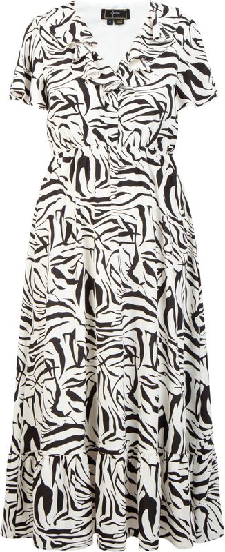 faina jurk - zebraprint caneva