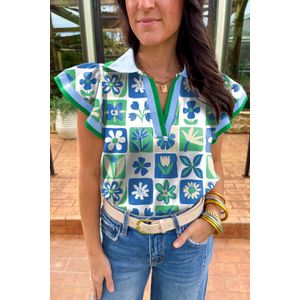 Bloemenprint V-hals Top