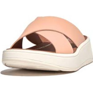 FitFlop F-mode leather flatform cross slides