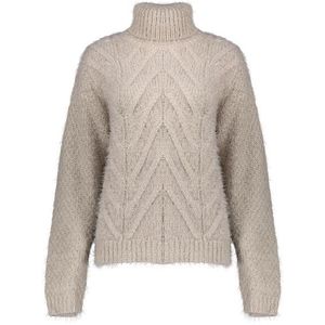 Geisha - Pullover - Beige - Effen - Halslijn: Col