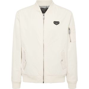 Philipp Plein - Nylon Bomber Jacket - Beige - Heren Jassen