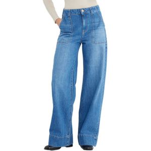 C.O.J. Denim - Lili - Damesjeans - Medium Blauw - High Waist Wide Leg