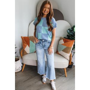 Geruite Gebreide Pullover Truien