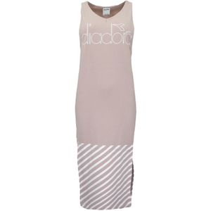 Diadora - Rook - Jurk - Roze - Lange Mouwloze Katoenen Pullover