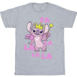 Li-cense Disney heren lilo & stitch angel fa la la t-shirt