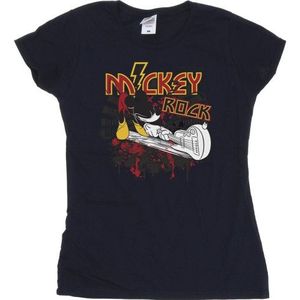 Li-cense Disney dames mickey mouse smash guitar rock katoenen t-shirt