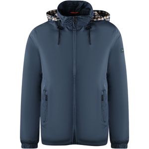 Aquascutum - JK007 - Tussenjas - Marineblauw - Lichtgewicht met Capuchon