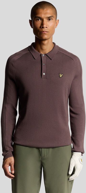 Lyle & Scott - Lange Mouwen Polo Shirt - Paars