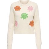 ONLY Trui 'ONLLOTUS'  limoen / oranje / rosa / wolwit