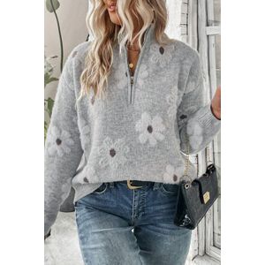 Fuzzy Daisy Halfzip Pullover