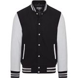 Letterman - Varsity-bomberjack - Genua - Honkbalwollen met Leren Mouwen