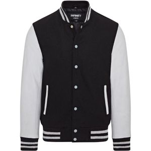 Letterman - Varsity-bomberjack - Genua - Honkbalwollen met Leren Mouwen