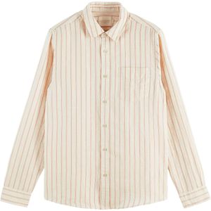 Scotch & Soda Striped linen cotton shirt sand