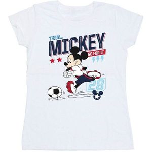Li-cense Disney dames mickey mouse team mickey voetbal katoenen t-shirt