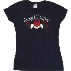 Li-cense Disney dames minnie mouse kerstmis holly katoenen t-shirt