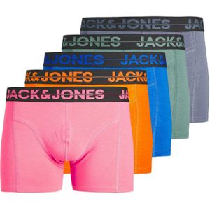 Jack & Jones Plus size boxershorts heren trunks jacseth effen 5-pack